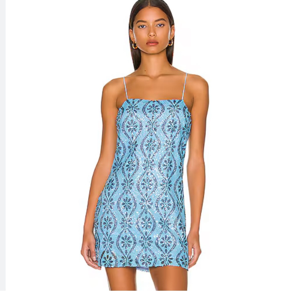 Free People blue sequin dress